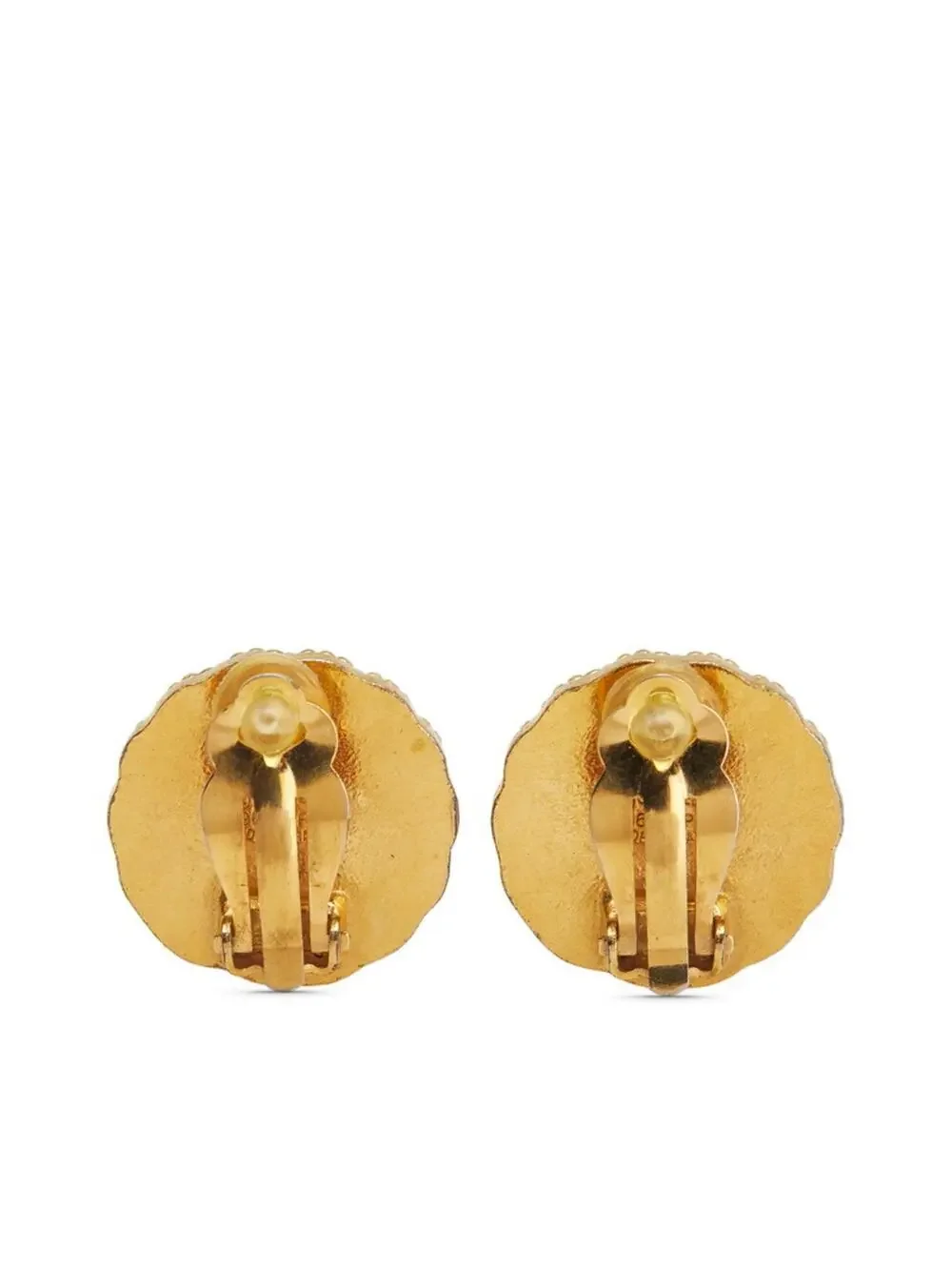 Chanel Cc Logo Round Clip-On Earrings #209615C90B